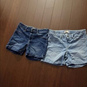 SO Women's Jean Shorts - Medium Blue and Light Blue